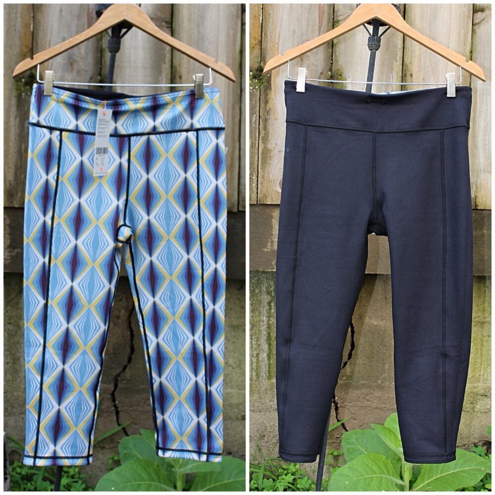 New w/Tags - sz Lrg - Sweaty Betty Double Duty Crop Reversible Yoga Leggings